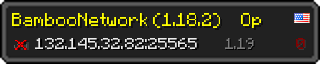 Userbar 320x64 in minecraft style for 132.145.32.82:25565