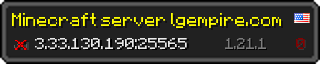 Userbar 320x64 in minecraft style for 3.33.130.190:25565