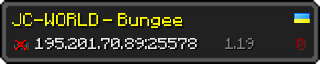 Userbar 320x64 in minecraft style for 195.201.70.89:25578