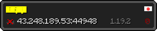 Userbar 320x64 in minecraft style for 43.248.189.53:44948