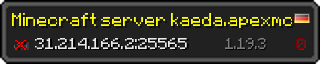 Userbar 320x64 in Minecraft-Stil für den Server 31.214.166.2:25565