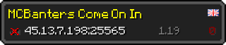 Userbar 320x64 in minecraft style for 45.13.7.198:25565