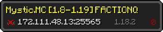 Userbar 320x64 in minecraft style for 172.111.48.13:25565