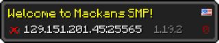 Userbar 320x64 in Minecraft-Stil für den Server 129.151.201.45:25565