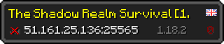 Userbar 320x64 in Minecraft-Stil für den Server 51.161.25.136:25565