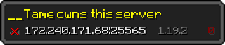 Userbar 320x64 in Minecraft-Stil für den Server 172.240.171.68:25565