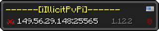 Userbar 320x64 in Minecraft-Stil für den Server 149.56.29.148:25565