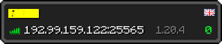 Userbar 320x64 in minecraft style for 192.99.159.122:25565