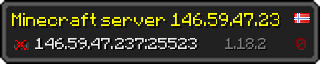 Userbar 320x64 in Minecraft-Stil für den Server 146.59.47.237:25523