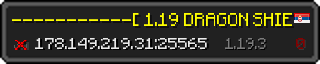 Userbar 320x64 in minecraft style for 178.149.219.31:25565