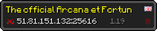 Userbar 320x64 in minecraft style for 51.81.151.132:25616