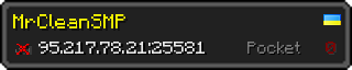 Userbar 320x64 in Minecraft-Stil für den Server 95.217.78.21:25581