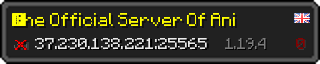 Userbar 320x64 in Minecraft-Stil für den Server 37.230.138.221:25565