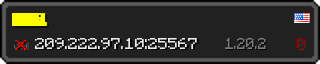 Userbar 320x64 in Minecraft-Stil für den Server 209.222.97.10:25567