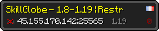 Userbar 320x64 in minecraft style for 45.155.170.142:25565