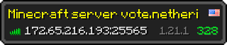 Userbar 320x64 in Minecraft-Stil für den Server 172.65.216.193:25565