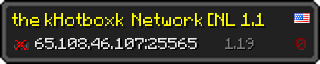 Userbar 320x64 in minecraft style for 65.108.46.107:25565