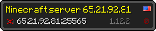 Userbar 320x64 in minecraft style for 65.21.92.81:25565