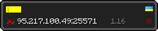 Userbar 320x64 in minecraft style for 95.217.100.49:25571