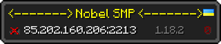 Userbar 320x64 in minecraft style for 85.202.160.206:2213