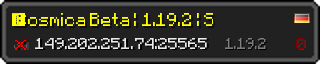 Userbar 320x64 in minecraft style for 149.202.251.74:25565