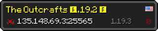 Userbar 320x64 in Minecraft-Stil für den Server 135.148.69.3:25565