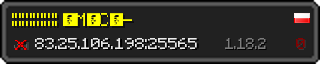 Userbar 320x64 in minecraft style for 83.25.106.198:25565