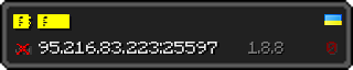 Userbar 320x64 in Minecraft-Stil für den Server 95.216.83.223:25597