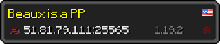 Userbar 320x64 in minecraft style for 51.81.79.111:25565