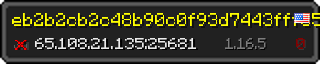 Userbar 320x64 in Minecraft-Stil für den Server 65.108.21.135:25681