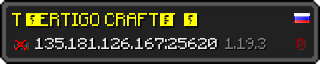 Userbar 320x64 in minecraft style for 135.181.126.167:25620