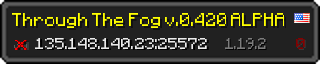 Userbar 320x64 in Minecraft-Stil für den Server 135.148.140.23:25572