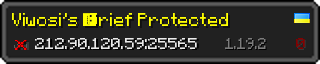 Userbar 320x64 in minecraft style for 212.90.120.59:25565