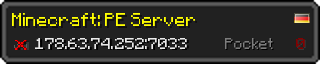 Userbar 320x64 in minecraft style for 178.63.74.252:7033