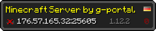 Userbar 320x64 in minecraft style for 176.57.165.32:25605