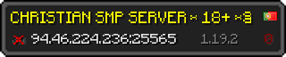 Userbar 320x64 in minecraft style for 94.46.224.236:25565