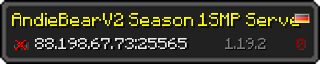 Userbar 320x64 in Minecraft-Stil für den Server 88.198.67.73:25565