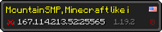 Userbar 320x64 in minecraft style for 167.114.213.52:25565