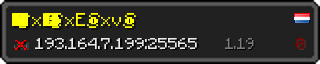 Userbar 320x64 in minecraft style for 193.164.7.199:25565