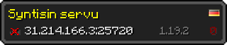 Userbar 320x64 in minecraft style for 31.214.166.3:25720