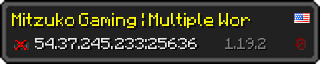 Userbar 320x64 in Minecraft-Stil für den Server 54.37.245.233:25636