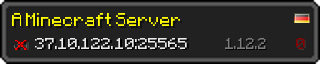 Userbar 320x64 in minecraft style for 37.10.122.10:25565