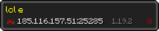 Userbar 320x64 in Minecraft-Stil für den Server 185.116.157.51:25285