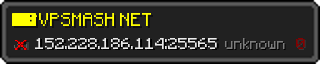 Userbar 320x64 in minecraft style for 152.228.186.114:25565