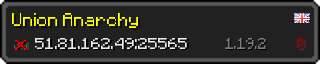 Userbar 320x64 in minecraft style for 51.81.162.49:25565