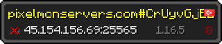 Userbar 320x64 in Minecraft-Stil für den Server 45.154.156.69:25565