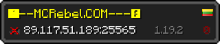 Userbar 320x64 in Minecraft-Stil für den Server 89.117.51.189:25565