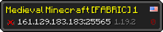 Userbar 320x64 in Minecraft-Stil für den Server 161.129.183.183:25565