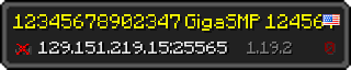 Userbar 320x64 in minecraft style for 129.151.219.15:25565