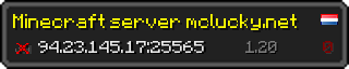 Userbar 320x64 in Minecraft-Stil für den Server 94.23.145.17:25565